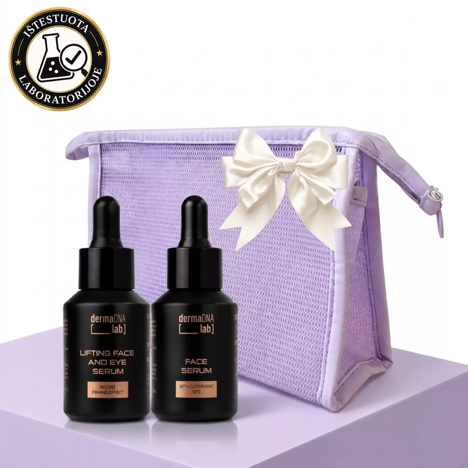 Anti-age dieninis ir naktinis veido serumų rinkinys su astaksantinu, Q10 ir hialurono rūgštimi Anti-age dieninis ir naktinis veido serumų rinkinys su astaksantinu, Q10 ir hialurono rūgštimi